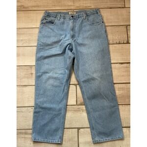 L.L. Bean‎ Jeans Mens 36x29(34x28)Blue Comfort Waist Straight Leg Lt Wash Cotton